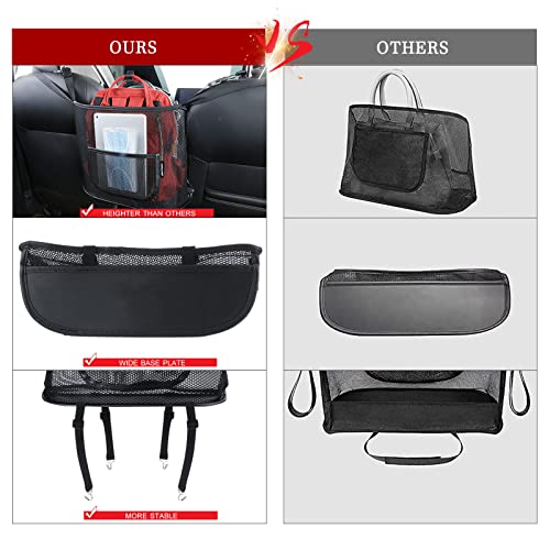Cavalcade Car Net Pocket, Back Seat Mesh Organizer, Automotive Console Handbag Holder, Netting Pouch Storage Bag For Car, Barrier Of Backseat Pet Kids, Black #TOP3