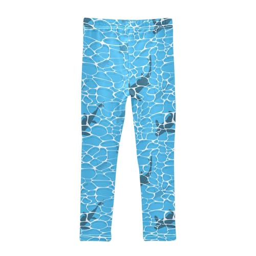 Girls Leggings Fish Silhouette in Water Toddler Girls Clothes Leggings for Girls Toddler Girls Leggings 3-4T2
