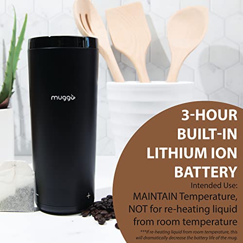 Muggo 12 oz SelfHeating Coffee Mug, Temperature Control Travel Mug