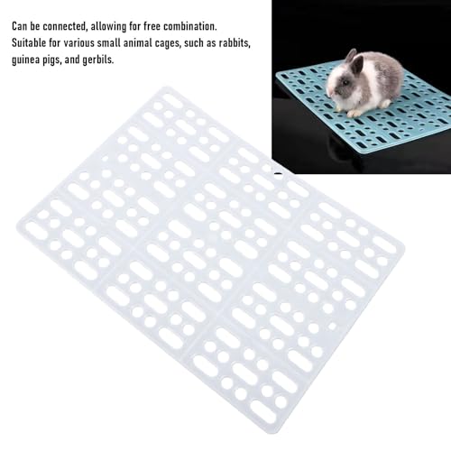 Alfombrilla para jaula de conejo modular y lavable en color blanco 6