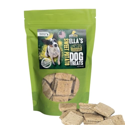 DogaBetix Ella's Diabetic Dog Treats Sweet Potato (8oz) - Low Glycemic Ingredients - Vet Approved - Made in USA by Owners of Diabetic Dogs - Developed to Help Keep Glucose Levels Stable