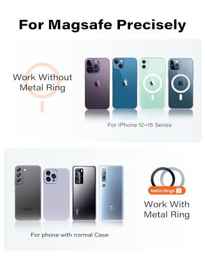 APPS2Car Mag-Safe Handyhalterung Fitness, Magnetische Handy Halterung für Fitnessstudio, Laufband, Heimtrainer & Krafttraining Ckompatibel mit 4.7-6.5\ Smartphones,Legierungsbasis & Gelenk,schwarz