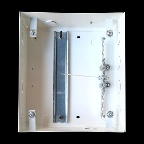 Image of Double Door MCB Box 10 Way Distribution Box SPN, Metal body, Powder Coated.