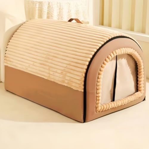 Cama cueva para gatitos con refugio extraíble y base lavable para salón 4