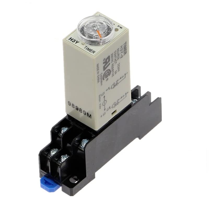 Einschaltverzögerung Drehknopf DPDT 1S/5S/10S/30S/60S/3M/5M/10M/30M Timer Timing Zeitrelais DC 12V H3Y-2 mit Sockel PYF08A Elektronisches Zubehör (Color : Voltage Dc 12v, Size : 0-10 Seconds)