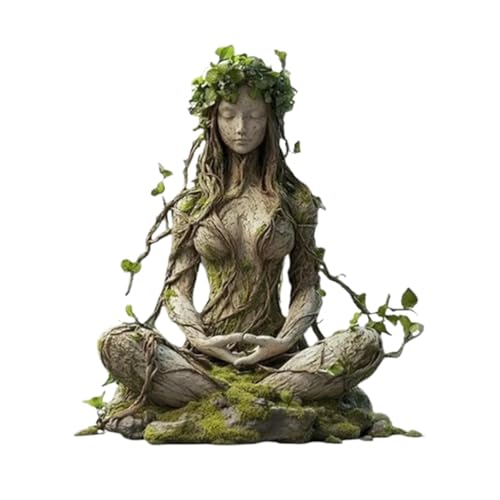 clould fitness Bohemian Goddess Statue Acrylic 2D Flat Ornament, Home Decor Desktop Display for Women Home Decor for Nature Lovers