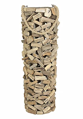 Dekoleidenschaft Windlichtsäule „Treibholz“ aus recyceltem Holz &...