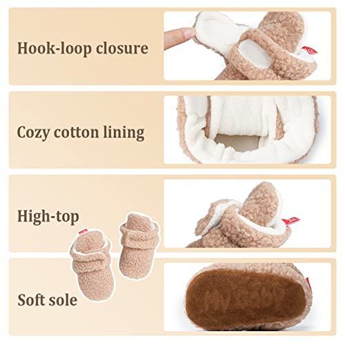 Ohsofy Newborn Baby Cotton Booties Stay On Slipper Winter Warm Soft Shoes Non-Skid Infant Ankle Boots Crib Shoes #TOP3