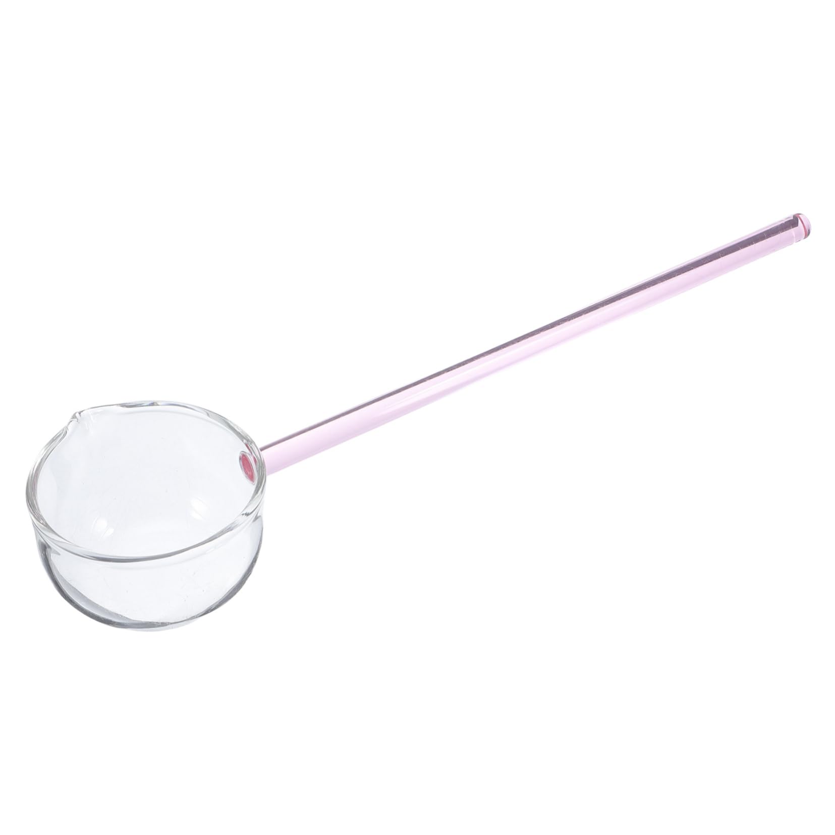 Cabilock Clear Glass Spoon with Long Handle Versatile Teaspoon for Milk Soup and Desserts Stylish and Heat Resistant Kitchen Utensil for Everyday Dining and Baking