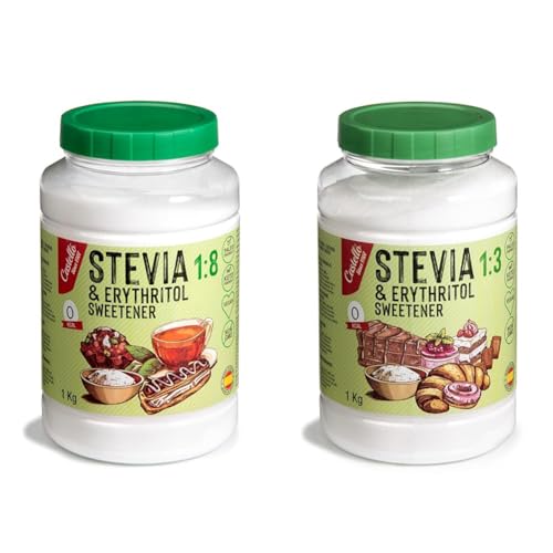 Edulcorante Stevia + Eritritol 1:8 | 1g = 8g de azúcar | Sustituto del Azúcar 100% Natural & Edulcorante Stevia + Eritritol 1:8 | 1g = 8g de azúcar | Sustituto del Azúcar 100% Natural