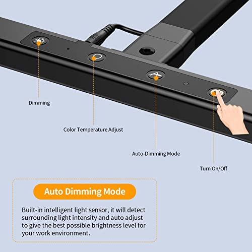 Eppiebasic Led Desk Lamp,Architect Clamp Desk Lamps For Home Office,24W Brightest Led Workbench Office Lighting-6 Color Modes And Stepless Dimming Modern Desk Lamp For Monitor Studio Reading #TOP4