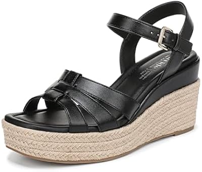 LifeStride Women's Havana Espadrille Wedge Sandal Black 10 W
