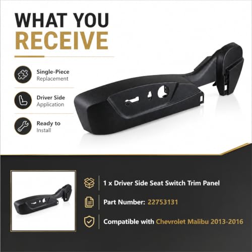 Panel de ajuste para interruptor de asiento Malibu 2013-2016 negro 22753131 7