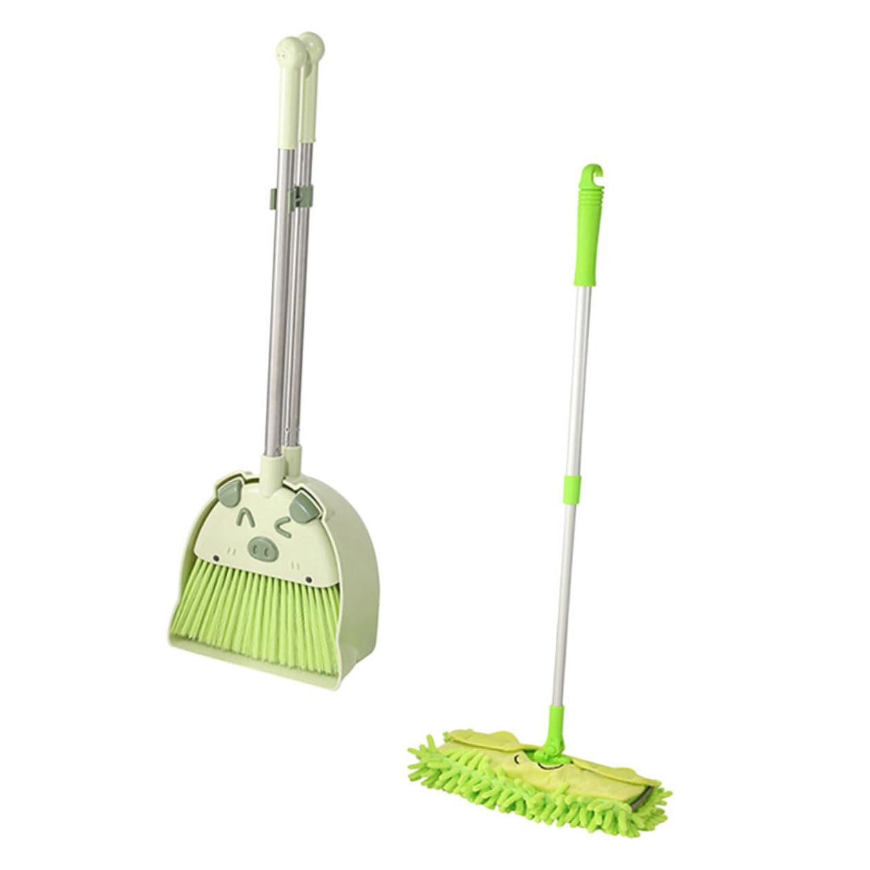 Giocattolo Scopa Paletta e Mop per Materiali Sicuri in Plastica e Acciaio Inossidabile Design Cartoon Leggero e Facile da Usare Regalo Educativo per Pulizia e Coordinazione