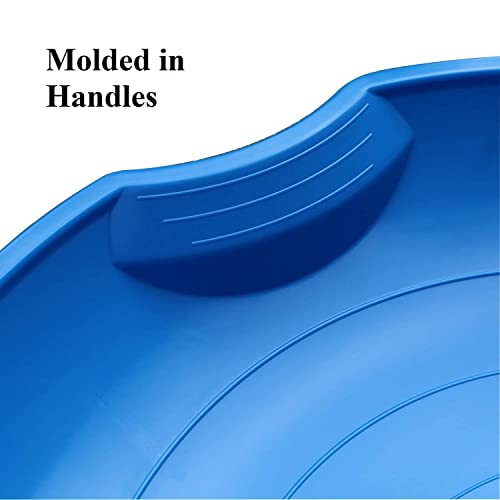 Paricon 626-B Flexible Flyer Round Flying Saucer Disc Racer Polyethylene Snow Sled Toboggan, For Ages 4 And Up, 26 Inch Diameter, Blue (3 Pack) #TOP2