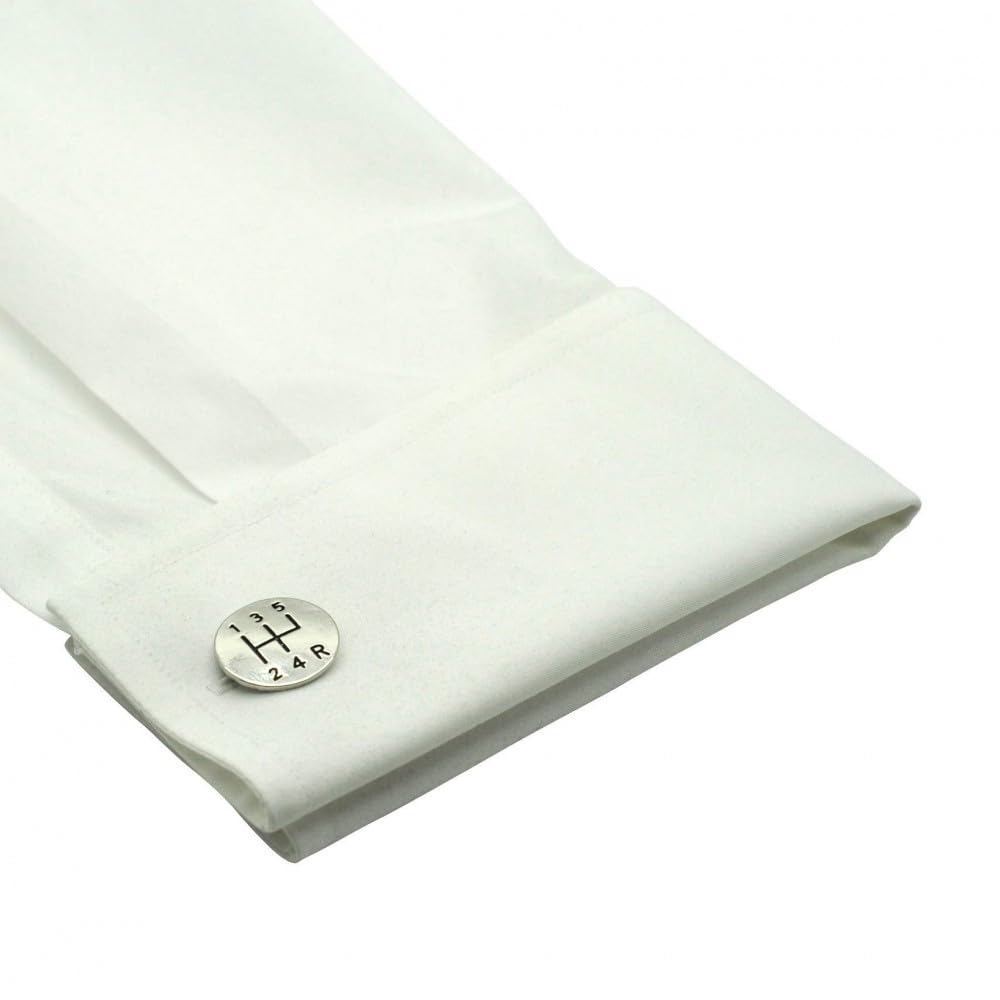 Boutons de manchette Boîte de vitesse. Métal. Pour chemise mousquetaire homme.