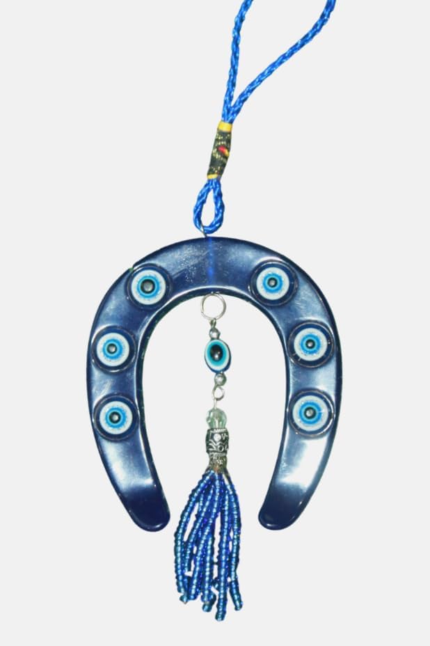 Miniatura 6 de Nazar Suraksha Kavach Evil Eye Ghode Ki Naal - Colgante de pared para Vastu Nazar Battu Sanación para el hogar, automóvil y puertaoficina, buena