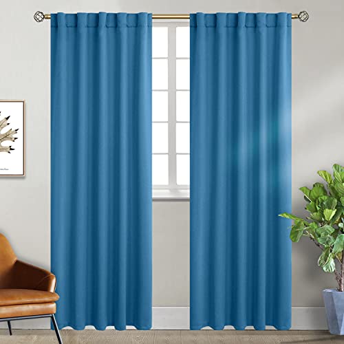 Bgment Window Curtains For Bedroom - 84 Inch Rod Pocket And Back Tab Thermal Insulated Room Darkening Curtains For Living Room, 2 Curtain Panels (42 X 84 Inch, Steel Blue) #TOP8