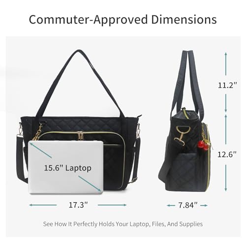 Bolso Tote para Mujeres con Compartimento para Laptop de 15.6 pulg miniatura 3
