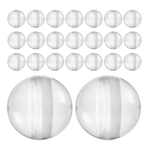 BESPORTBLE Transparentes en Plastique 50 MM pour Distributeur Automatique Lot de 60 Rondes Vides Ouverture Facile pour Bonbons Perles et Jouets de Collection