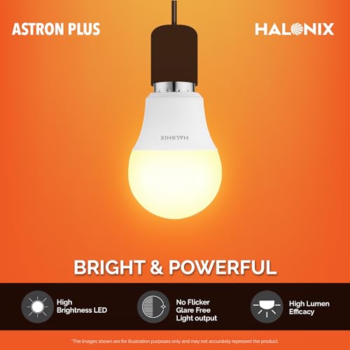 Image of Halonix 2.9W LED Light Bulb | Yellow (3000K) |Pack of 2|Energy Efficient| 4kv Surge Protection |High Lumens per watt, B22