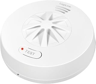 LogiLink SC0232 - Detector de Calor, Clase A1 (54 °C a 65 °C), Alarma acústica/óptica >85 dB, batería de 10 años, Color Blanco
