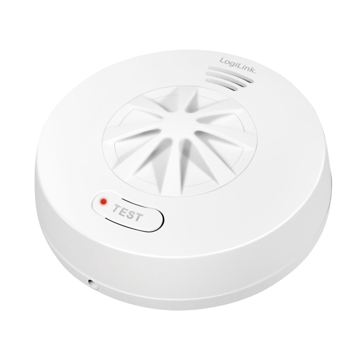 LogiLink SC0232 - Detector de Calor, Clase A1 (54 °C a 65 °C), Alarma acústica/óptica >85 dB, batería de 10 años, Color Blanco