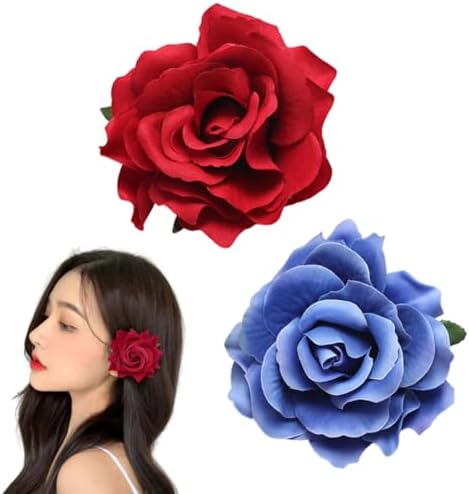 Amazon.co.jp: Getrays 2個 バラの花 ヘアクリップ、レディース 大きな 