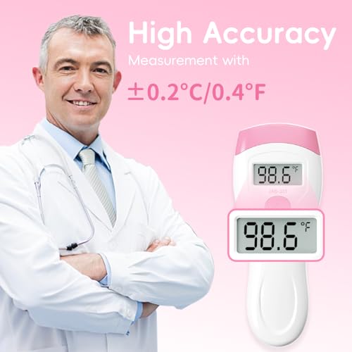 Image of Non-Touch Forehead Thermometer, Digital 2-in-1 Infrared Thermometer for Adults, Kids, and Babies with Fever Alarm, Instant Reading, Medical-Grade Accuracy