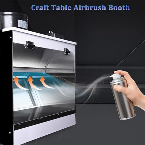 Cabina de pintura para maquetas portátil con extractor de aire de mesa 4