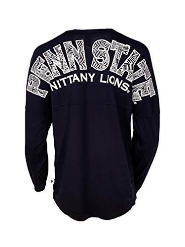 Venley Women s Long Sleeved College University Spirit Wear | Official NCAA Long Sleeve Jersey | Penn State Navy - Psu Spirit Jersey, Large