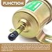 CyperFair HEP-02A 12V Electric Fuel Pump, 3psi-5psi (mpa) Heavy Duty Low Pressure Delivery Plunger Type Fuel Supply Pump, Engine Fuel Supply System Accessory, Universal Fit for Most Vehicles (Gold)