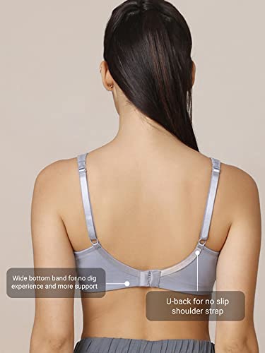 Image of NYKD (Nyb169 Cotton Non Padded & Non Wired Side Support Encircled Shaping Bra for Women (Pack of 2)|Full Coverage Bra with Contoured Lift & Support | No-Dig Fabric Straps (Available in Plus Sizes)