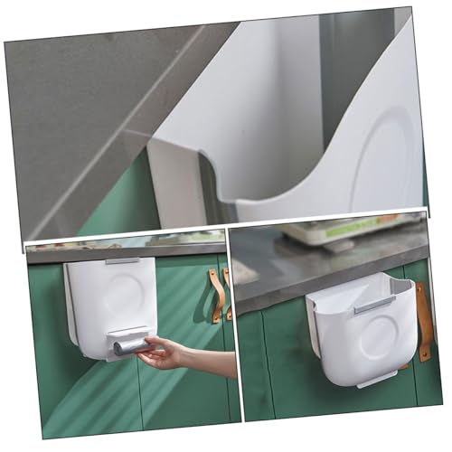 Caneca de basura plegable Tofficu 2 piezas 10L blanca miniatura 4