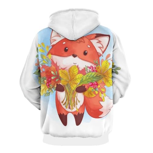 Sweat À Capuche Renard Caricatural UMENG pour Vos Sorties - 3