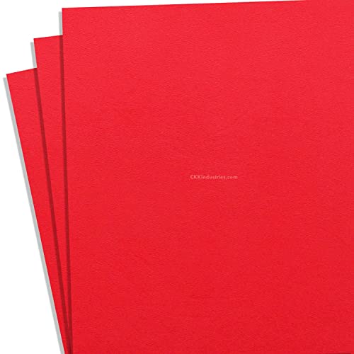 KYDEX Thermoform Sheet - (P1 Texture) - (.060 Thickness) - (12in x 12in) - (E.M.T. Red) - (3 Sheets) - DIY Holster Making, Airsoft Armor, Cosplay Uniforms, Keel Guards