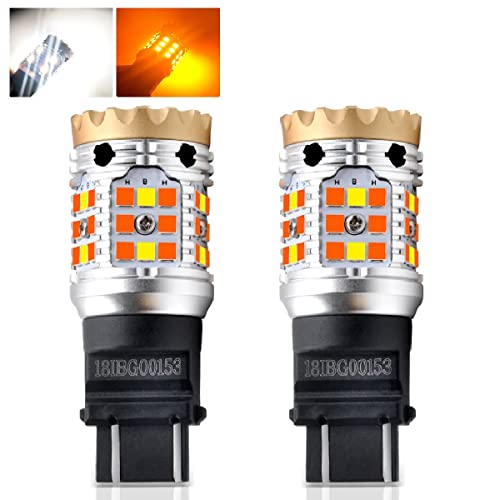 Lasfit 3157 Led Bulb Switchback 3057 4157 White Amber Canbus Anti Hyper Flash Led Front Turn Signal Light Bulb Only For Standard Socket For 2004-2014 F-150 For 2011-2013 Toyota Highlander (Pack Of 2) #TOP15