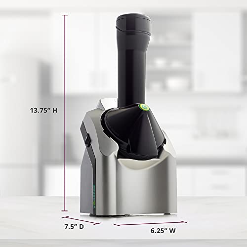Yonanas Classic Frozen Fruit Soft Serve Maker for Healthy Vegan and Dairy-Free Treats, 200W Silver Machine with 36 Recipes, BPA Free, Easy to Clean, Quick and Simple to Use