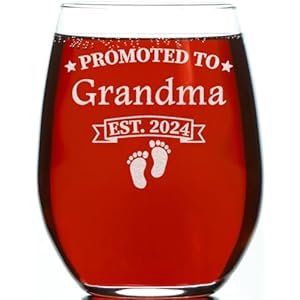 Promotedtograndmaest202415ozstemlesswineglassgiftsfornewgrandparentnewgrandmawineglassbirthdaygiftsmothersdaygifts Urban Country Home Decor Promoted to grandma est 2024 15oz stemless wine glass gifts for new grandparent new grandma wine glass birthday gifts mothers day gifts urban country home decor
