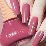 Shebeedo Dark Pink Holographic Gel Nail Polish - Long Lasting, Quick Dry for DIY Salon Manicure at Home