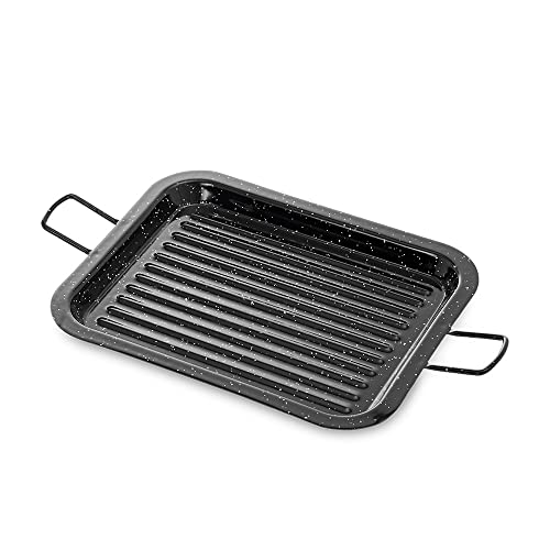VAELLO 75462 ASADORA Rectangular ESMALTADA 31X25CM, Metal, Neutro, 31 x 25 cm