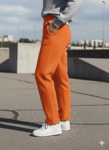 Image of Mack Jonney Women's Solid Fleece Track Pants | Warm & Durable Casual Lowers | Trendy Lowers-M5306
