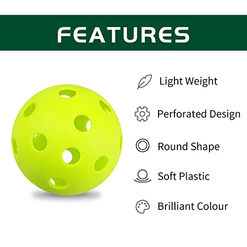 20 Pack Baseball Practice Balls - Soft Training Baseballs For Batting Hitting Pitching - Hollow Airflow Softball - Limited Flight Lightweight Mini Ball For Indoor & Outdoor Sport 9 Inches 26 Holes #TOP2