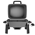 Nexgrill 1-Burner Portable Propane Gas Grill, 10,000BTUs, Perfect for Camping, Outdoor Cooking, Outdoor Kitchen, Patio, Garden, Premium Build and Style, Dark Grey & Black