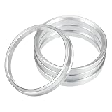 A ABSOPRO Mozzo Centrico Squillo Argento 4pz per Auto OD 74.1mm ID 66.9mm
