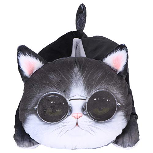 Fdit 3D Short Plush Cat Dog Shaped Car Cartoon Tissue Box Hanging Tissue Box Backseat Tissue Case Holder (5#)