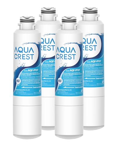 AQUA CREST AQF-FF27 Replacement for Samsung Refrigerator Water Filter, 4 Filters