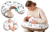 Totsy Baby Cojin Lactancia y Embarazada 130 cm - Almohada por lactante bebé cojín de Embarazo por Dormir o Cojines Maternidad Minky para Mujeres Embarazadas y Bebe Oeko-Tex África Caqui