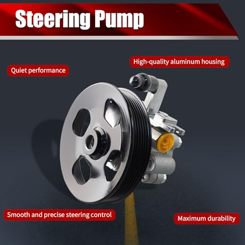 MACAX Power Steering Pump 571002E100 with Pulley Compatible with Hyundai Tucson 2005-2009 Kia Sportage 2005-2010 2.7L V6 Replaces 21-5449 96-05449 990-0789 N990-0788 5837N 6109PX by MACAX - Image 2