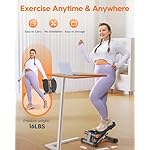 Niceday Mini Steppers for Exercise at Home, Stepper with Resistance Bands, Stepper with 300LBS Loading Capacity, Hydraulic Fitness Stepper with LCD Monitor Black - Image 5